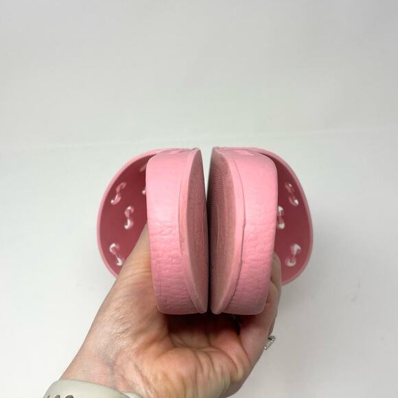 Gucci Interlocking GG Logo Rubber Pool Slides Slip On Flat Sandals Pink EU 40 - Picture 7 of 12